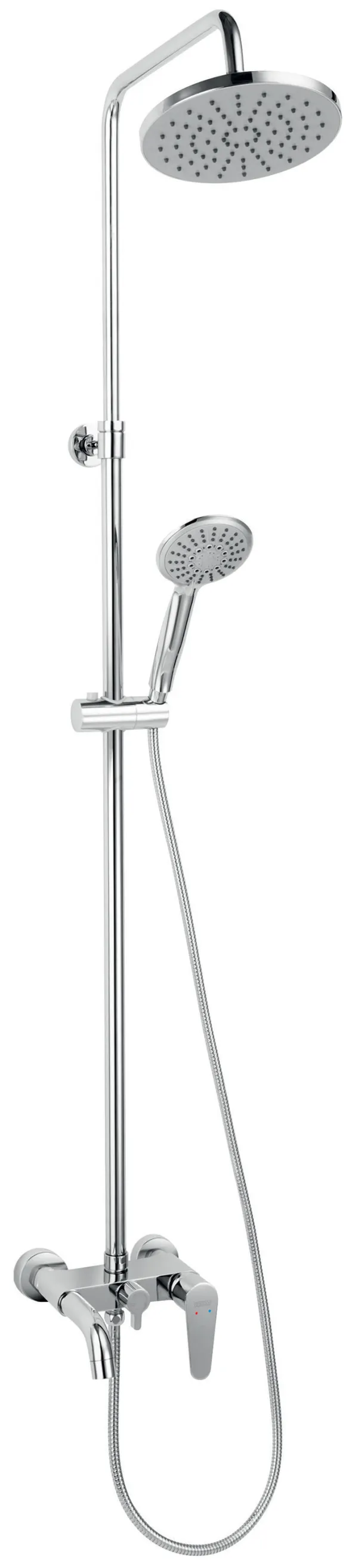 NP78-BAG13U tuš set sa kišnim mlazom i mješalicom, krom, ALGEO