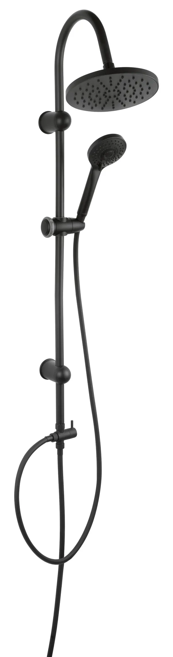 NP21-BL  set za tuširanje sa kišnim mlazom, crna, RONDO