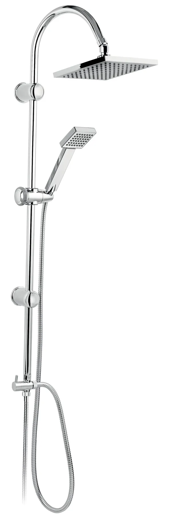 NP22  set za tuširanje sa kišnim mlazom, krom, SQUERTO
