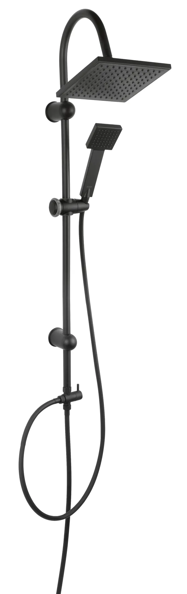 NP22-BL  set za tuširanje sa kišnim mlazom, crni, SQUERTO