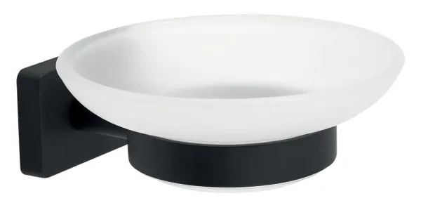 AGR02BL stakleni držač sapuna, crna, GRETA BLACK