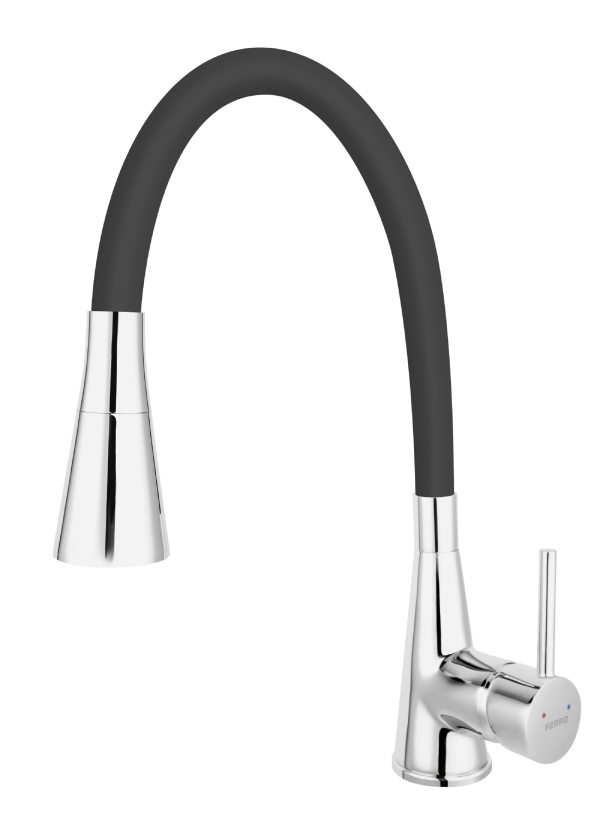 BZA42B - stojeća mješalica za sudoper s fleksibilnim izljevom crna, krom, ZUMBA