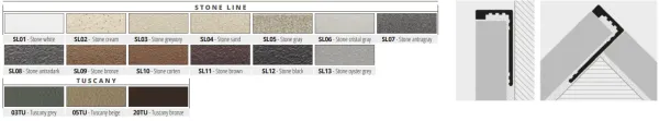 PTA 125 03TU  alu kvadratni  H:12,5 mm L:2.7m  TUSCANY GREY