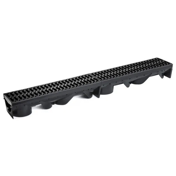 Vanjski slivnik 1 m CRNA PP rešetka, 100cmx130mmx90mm