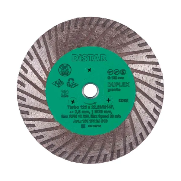 TURBO DUPLEX  ploča za brušenje i rezanje prirodnog kamena,125mmx2,8x22,23, M14