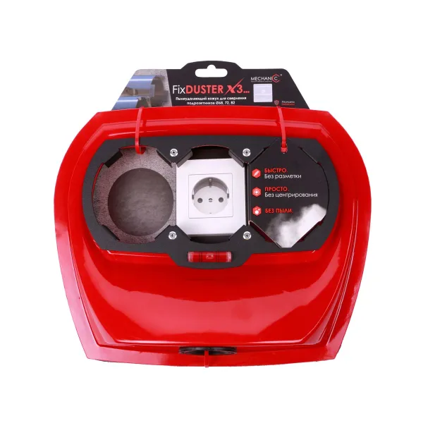 FIXDUSTER, predložak za bušenje utičnica, 82mmx3