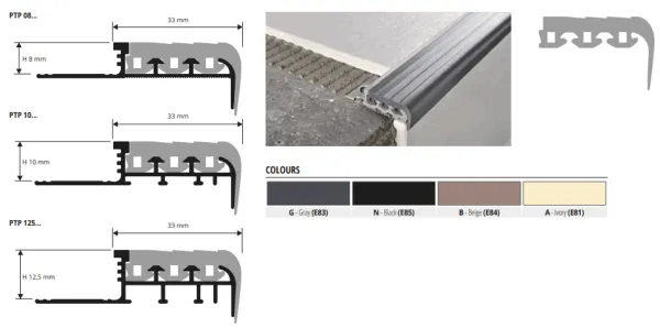 PTP 10 A protuklizni PVC + GUMA  H:10mm L:2,7m  AVORIO