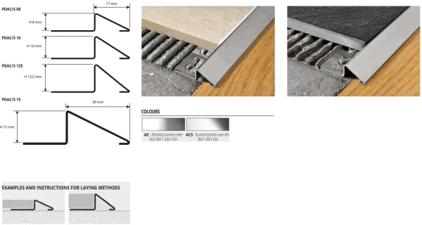 PDAC 15 INOX 304 SJAJ razl.u visini  H:15 mm L:2,7m 