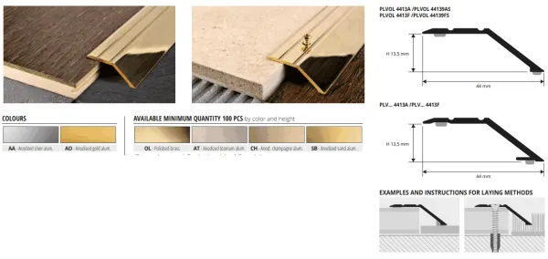 PLVAA 4413 A alu SREBRO razl.u visini 13,5mm L:2,7 LJEPILO  