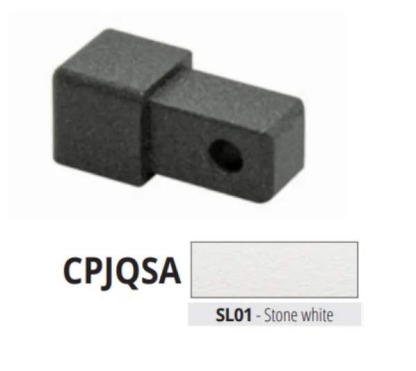 CPJQSA 10 SL01 alu unutarnj/vanjski kut, 10mm, STONE WHITE