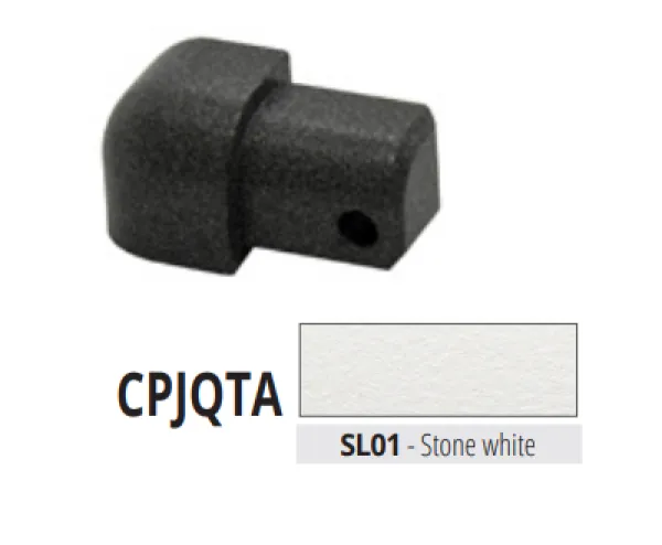 CPJQTA 10 SL01 alu vanjski kut za PJQTA..., 10 mm, STONE WHITE