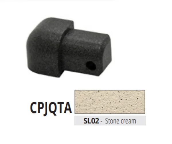 CPJQTA 10 SL02 alu vanjski kut za PJQTA..., 10mm, STONE CREAM