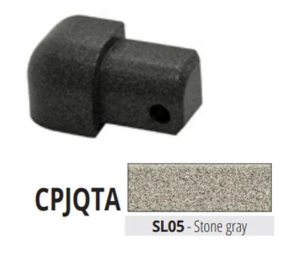 CPJQTA 10 SL05 alu vanjski kut za PJQTA..., 10 mm, STONE GRAY