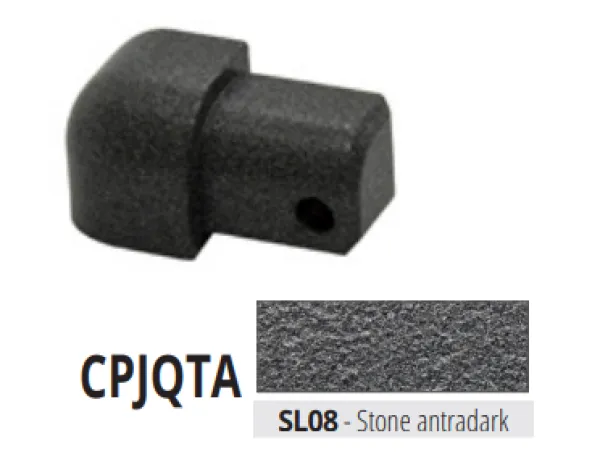 CPJQTA 125 SL08 alu vanjski kut za PJQTA..., 12,5mm, STONE ANTRADARK
