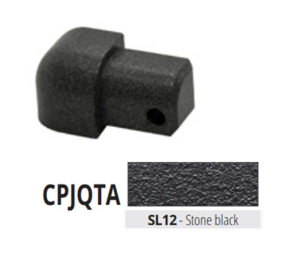 CPJQTA 10 SL12 alu vanjski kut za PJQTA..., 10mm, STONE BLACK