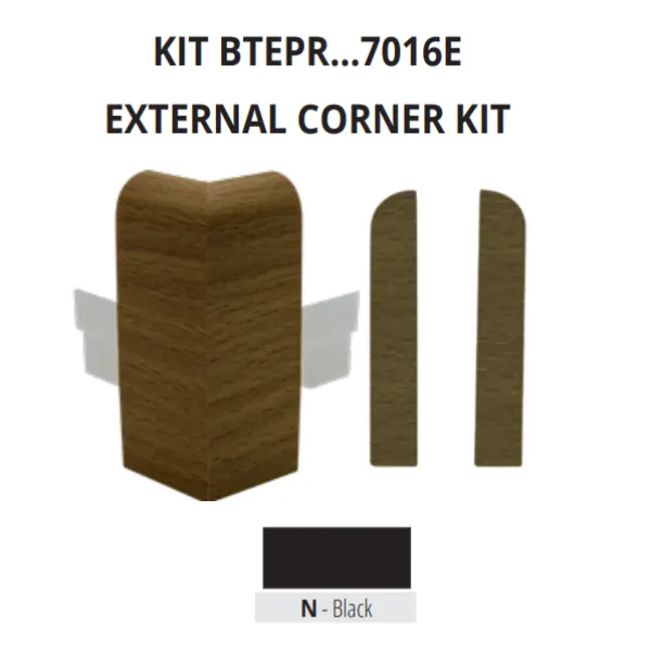 KIT BTEPRN 7016E vanjski kut i završetak za BTEPRN 7016 sokl CRNI