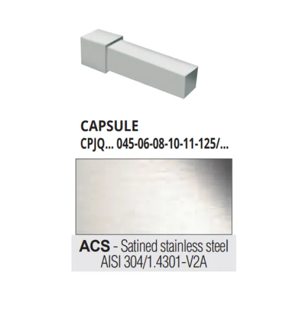CPJQACS 125 inox vanj/unut spoj za PJQACS 125  SATINIR