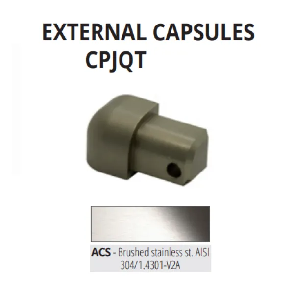 CPJQTACS 125 inox vanj.spoj 1/4 kruga  INOX SATINIRANI