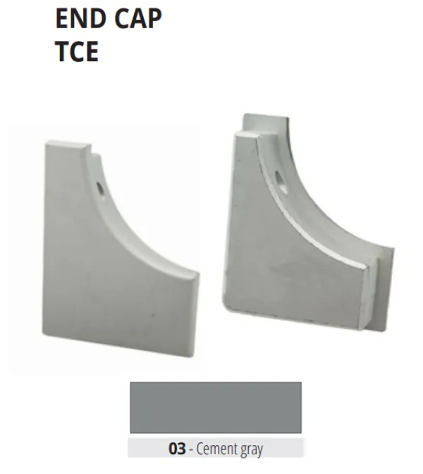 TCE 10-03    pvc završetak D/L za PS 10-03  SIVA