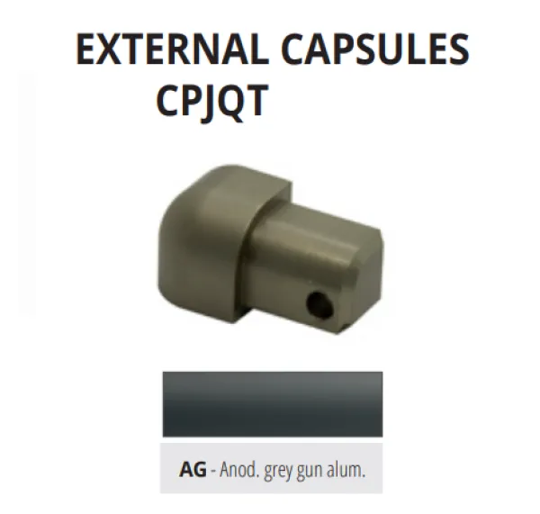 CPJQTAG 10 alu zaobljeni vanj. spoj, H:10mm, grey gun, MAT