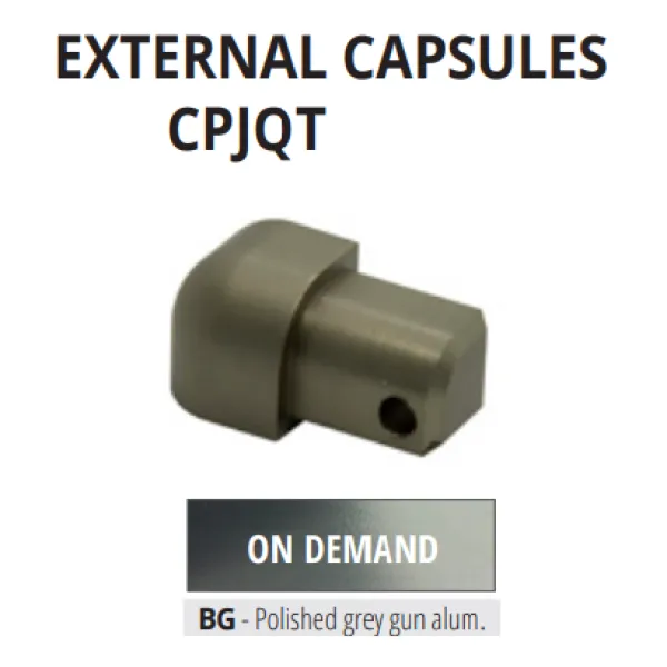 CPJQTBG 10 alu zaobljeni vanj. spoj, H:10mm, grey gun, SJAJ